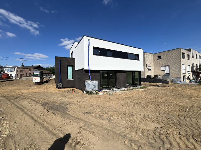 maisons crépis + brique à Herstal 